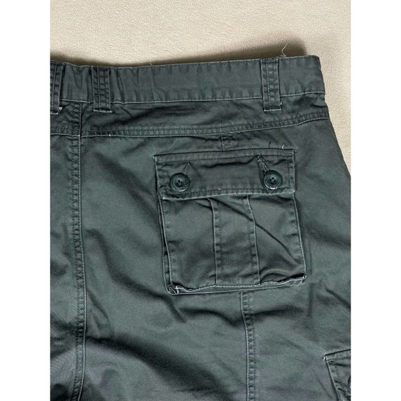 Cafdlcq Mens‎ 44 Cargo Pants Hi Rise Straight Leg Army Green Drawstring Waist - Picture 11 of 13